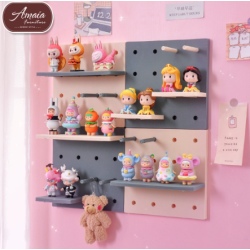 Amaia Furniture Pegboard Wall Mount Shelf Organizer Storage Rack Random Color